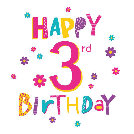 Picture of HAPPY 3RD BIRTHDAY CARD